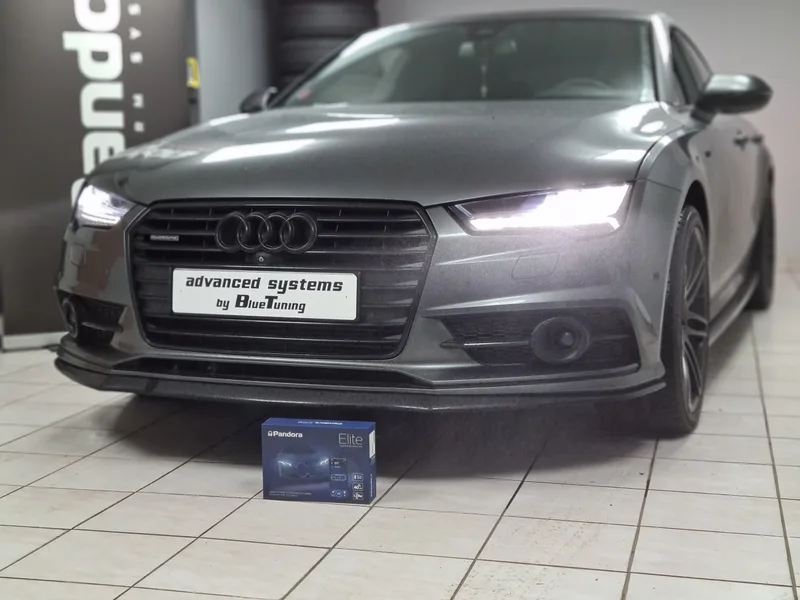 Audi A7 Sportback při montáži Pandory Elite s dálkovým startem